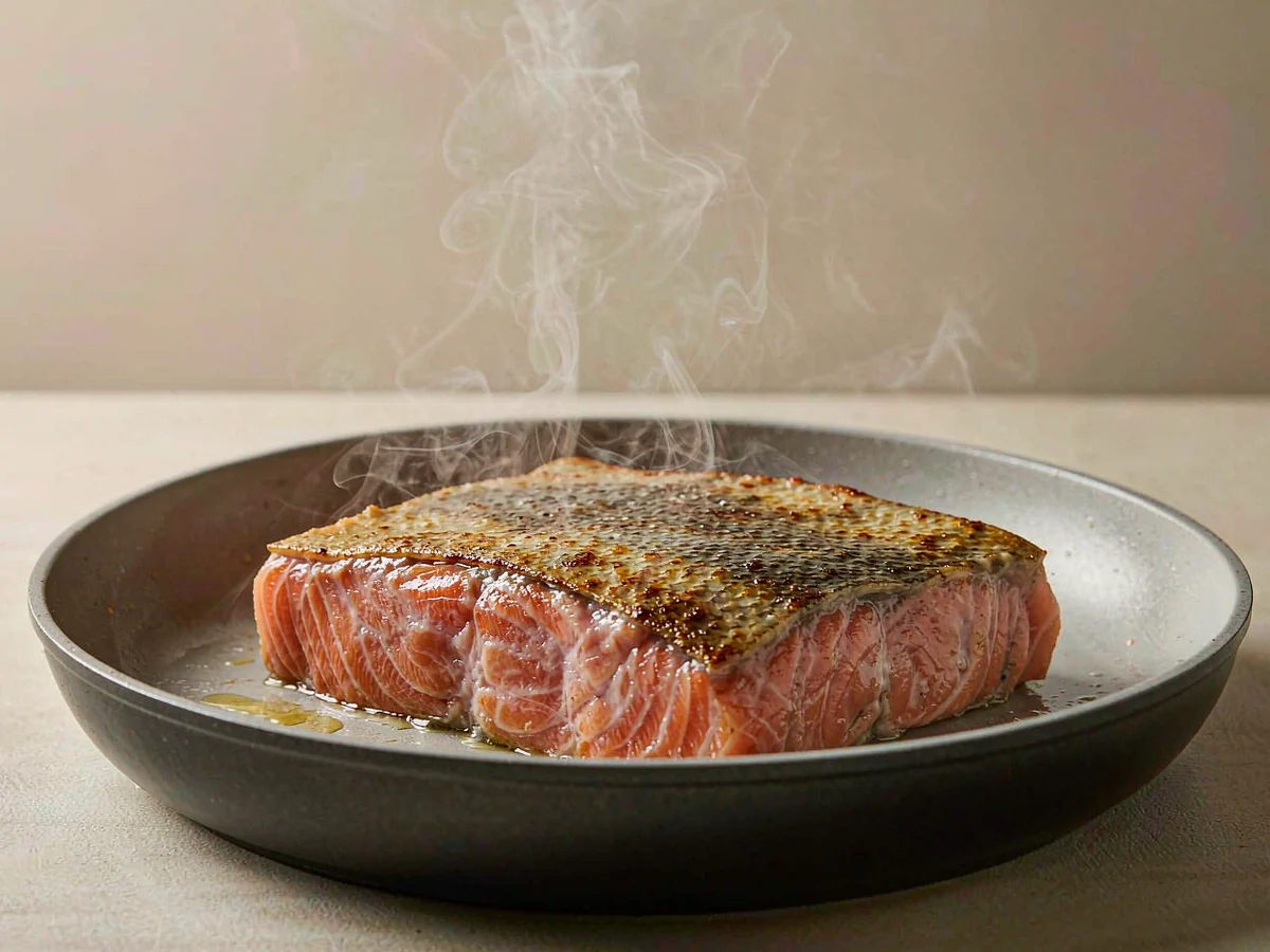 A Healthy 30-Minute Christmas Eve Main - Sear the salmon