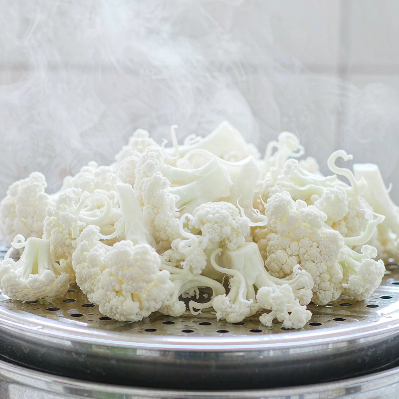 Light Cauliflower Cheese - Steam the cauliflower