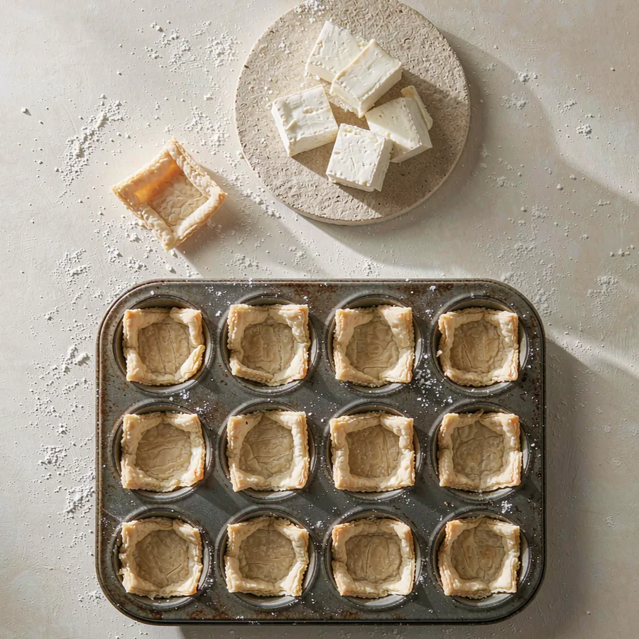 The Recipe - Cut the pastry and brie