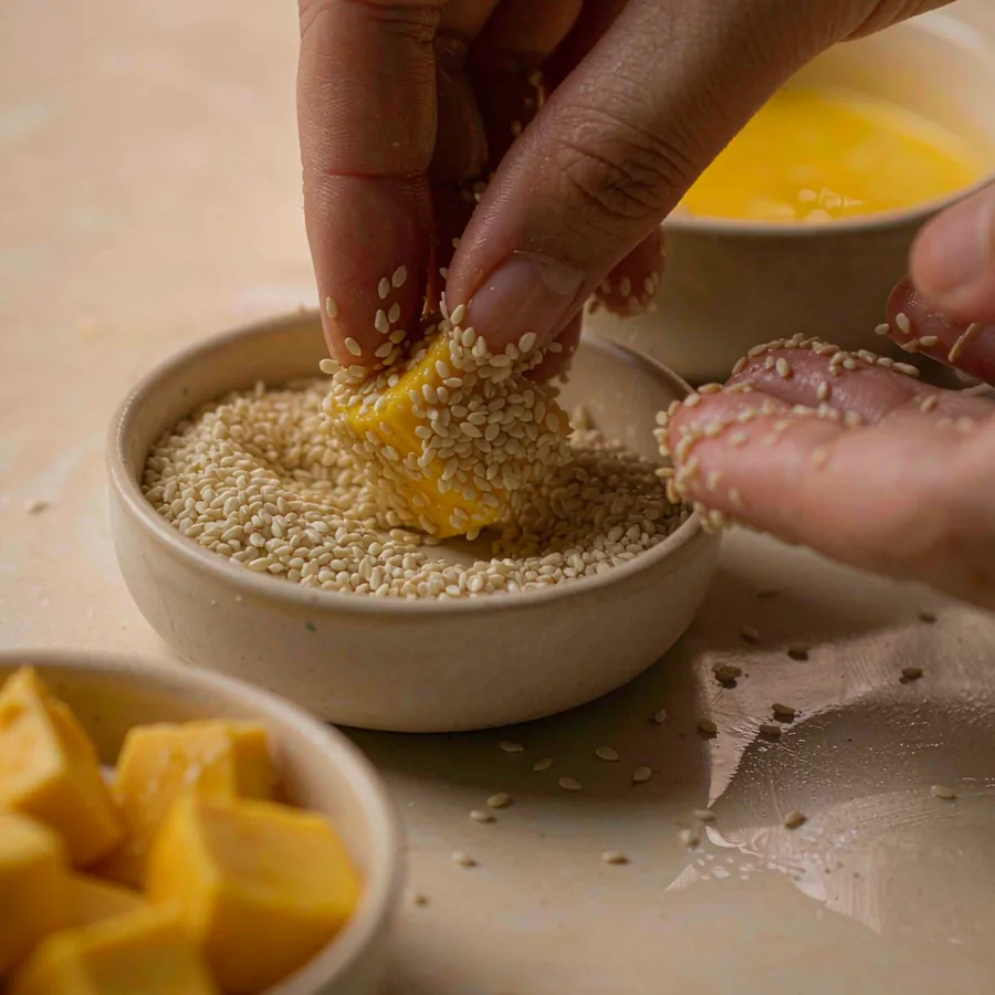The Recipe - Coat in egg and sesame