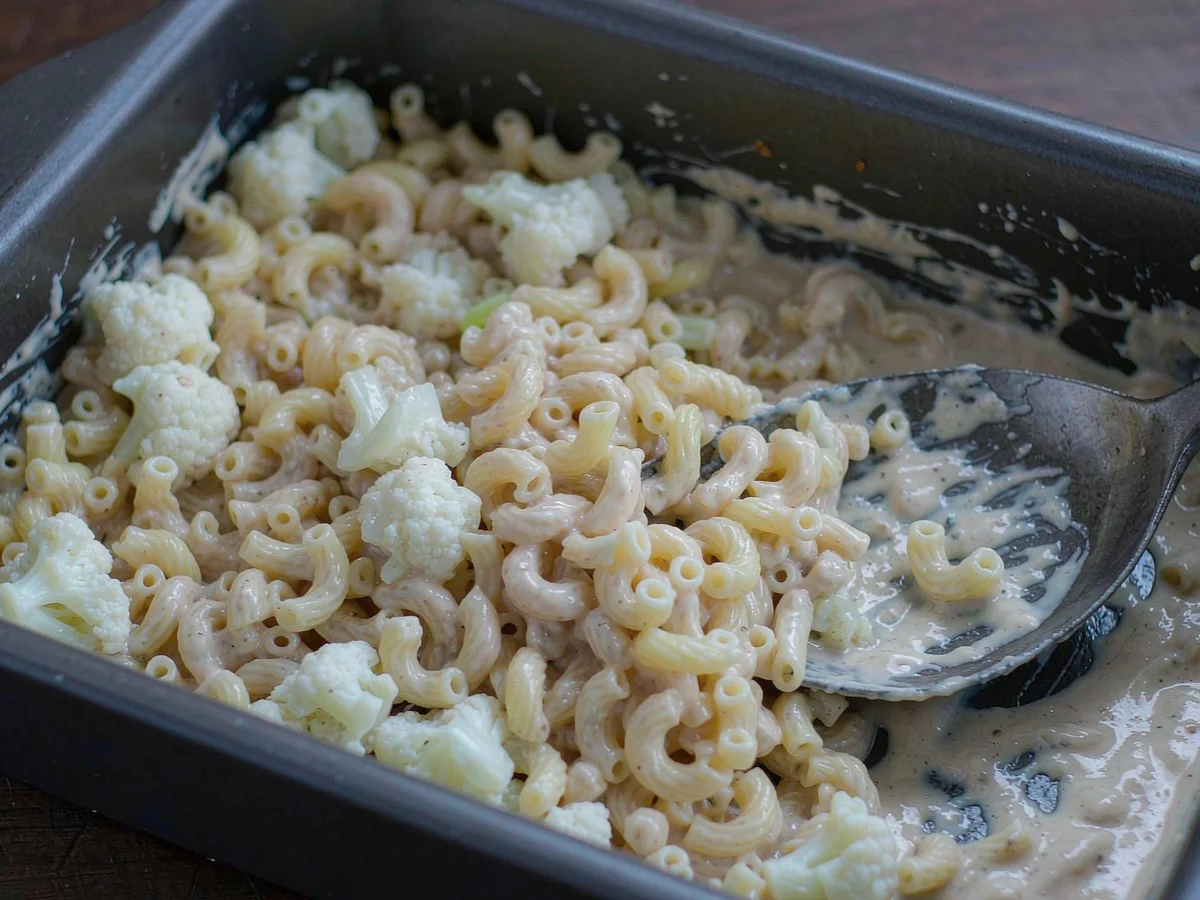 A Lighter Miso Mac & Cheese - Fold together