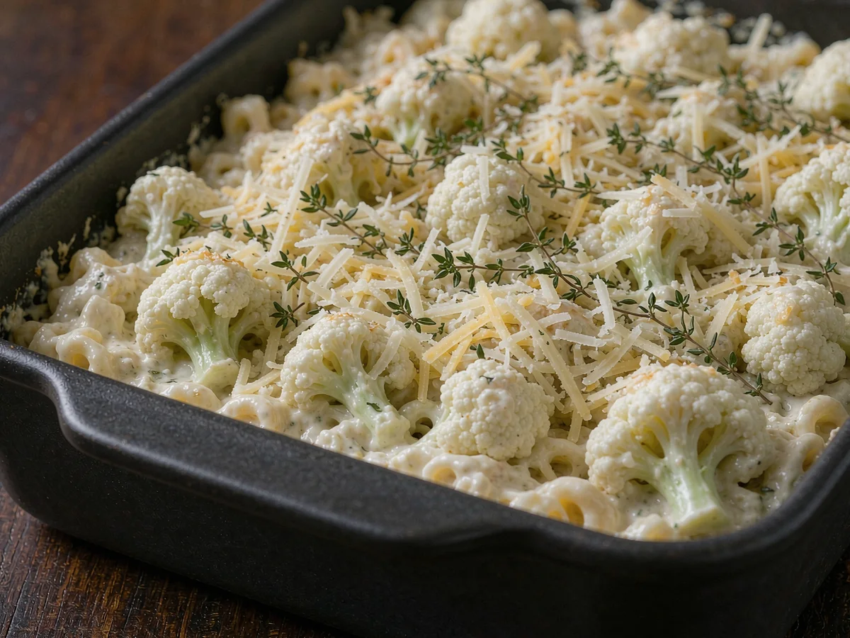 A Lighter Miso Mac & Cheese - Top and bake