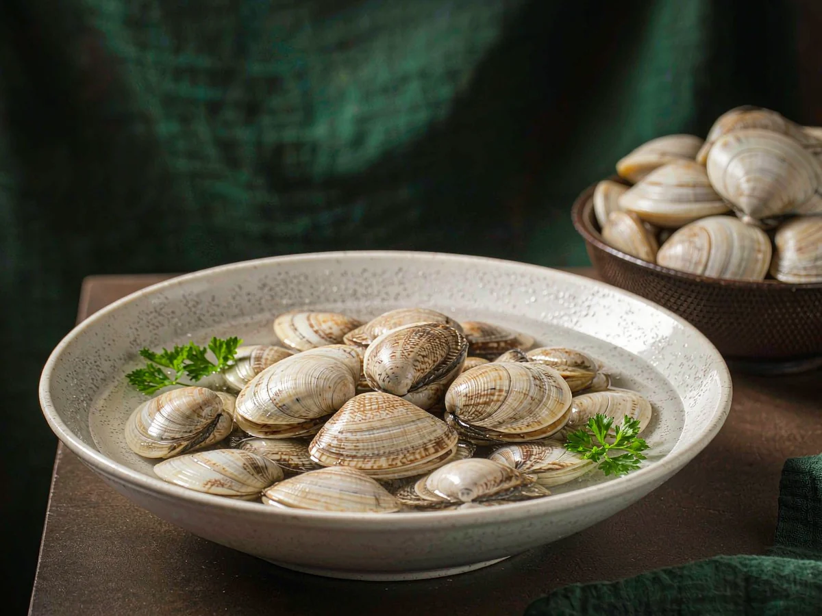 A Light Feast of the Seven Fishes Pasta - Clean and rest the clams