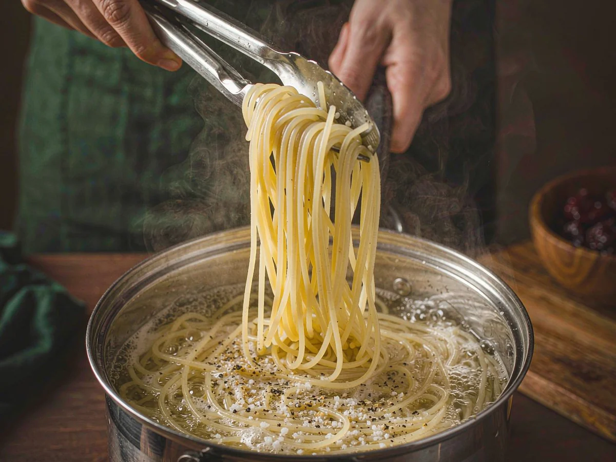 A Light Feast of the Seven Fishes Pasta - Cook the pasta al dente