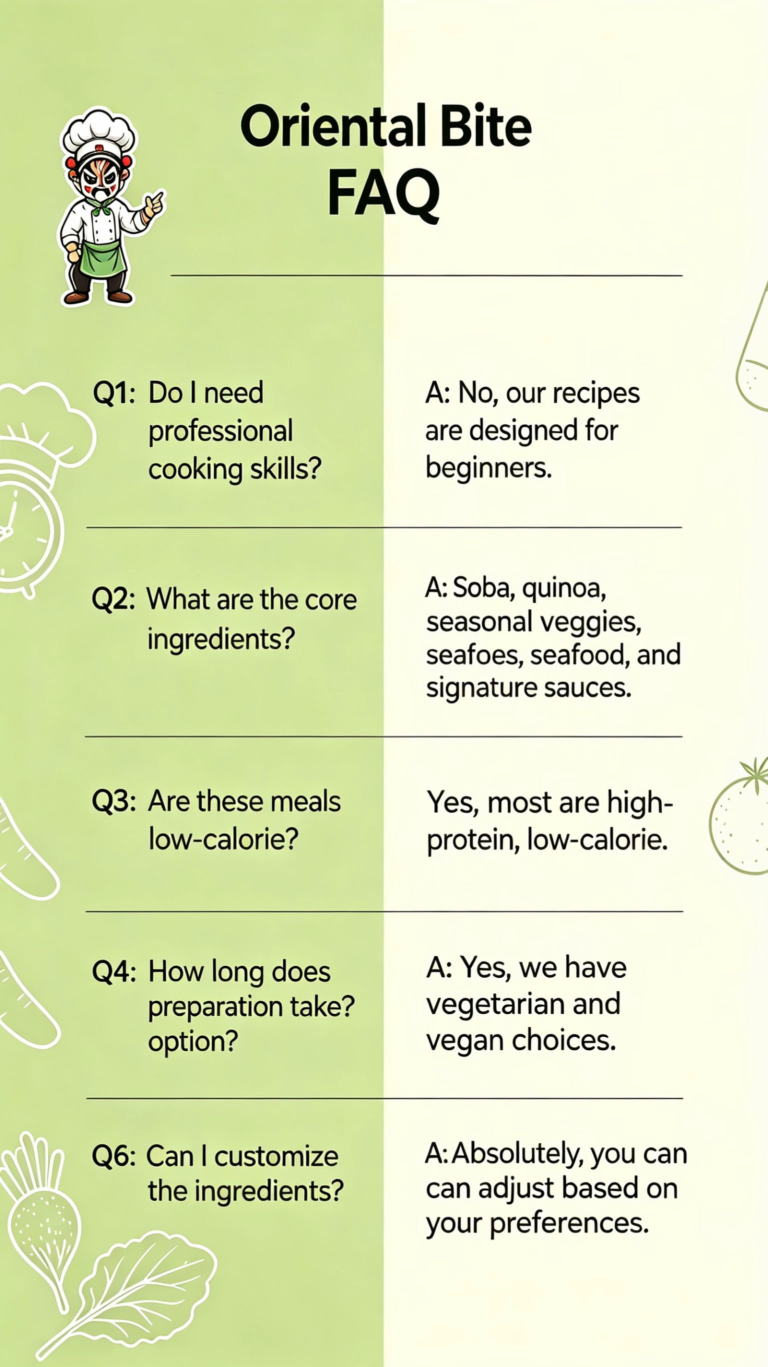 Oriental Bite FAQ — Frequently Asked Questions