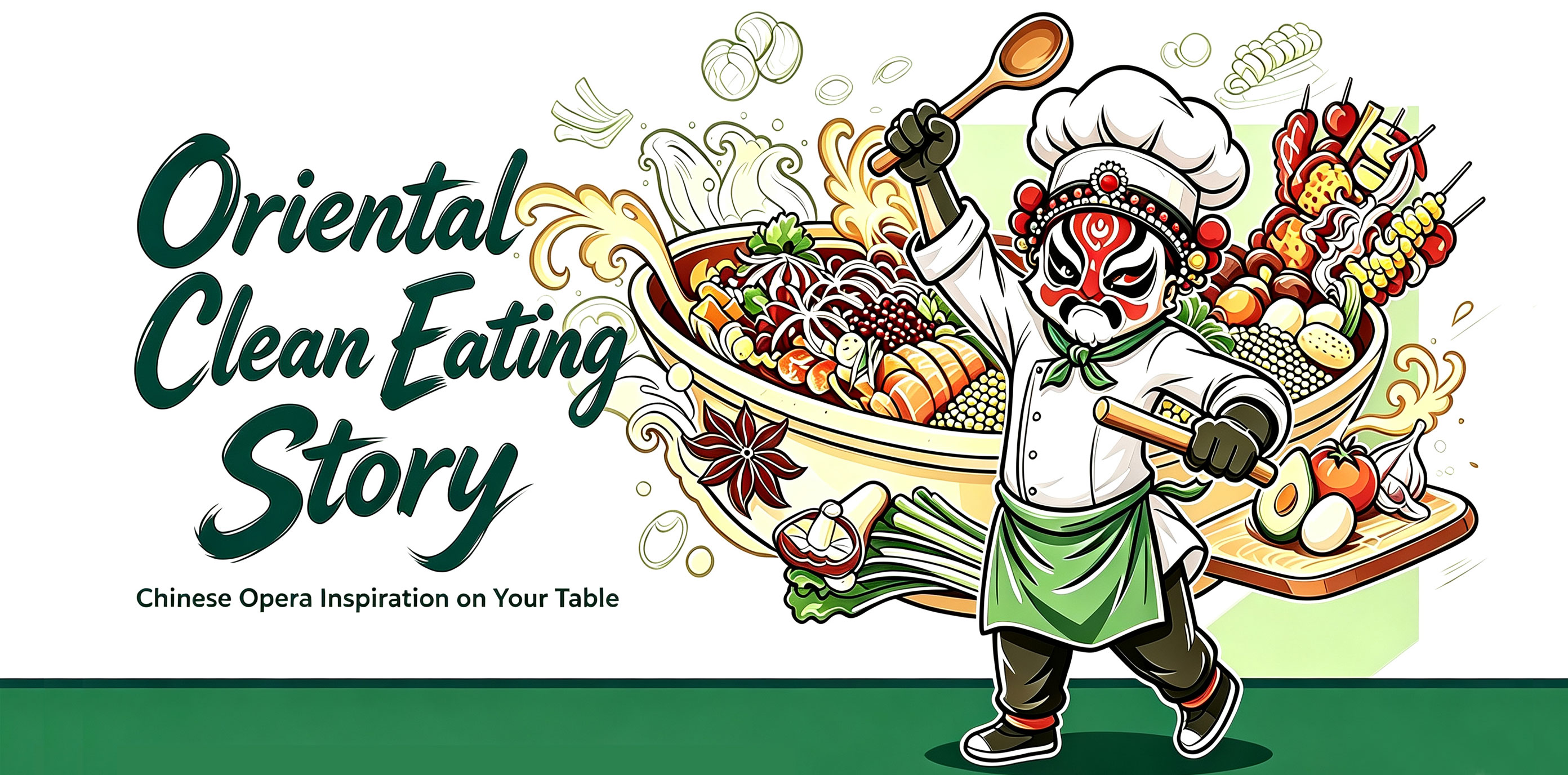 Oriental Clean Eating Story — Chinese Opera Inspiration on Your Table