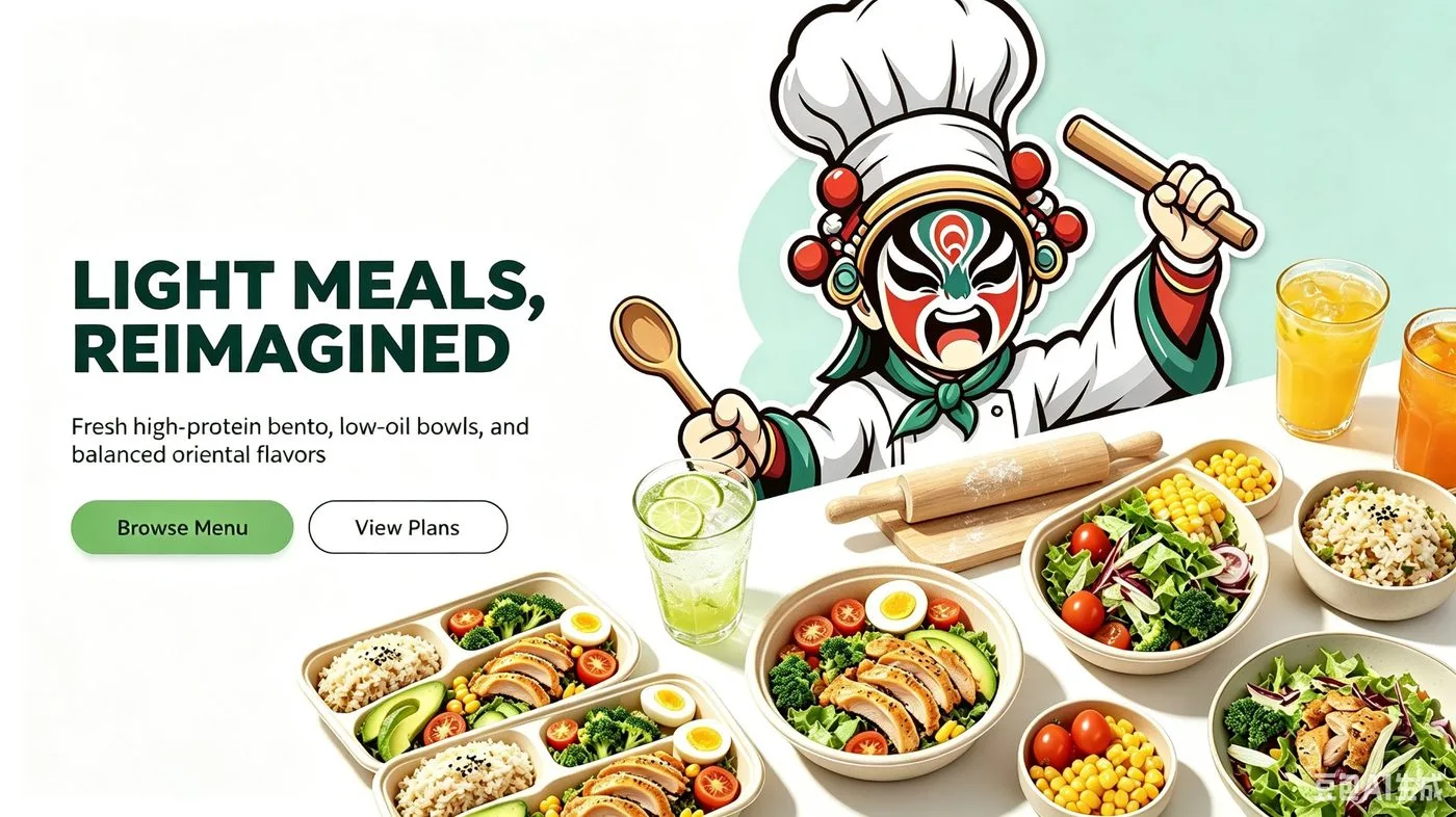 Oriental Bite Co. — guochao light meals brand hero