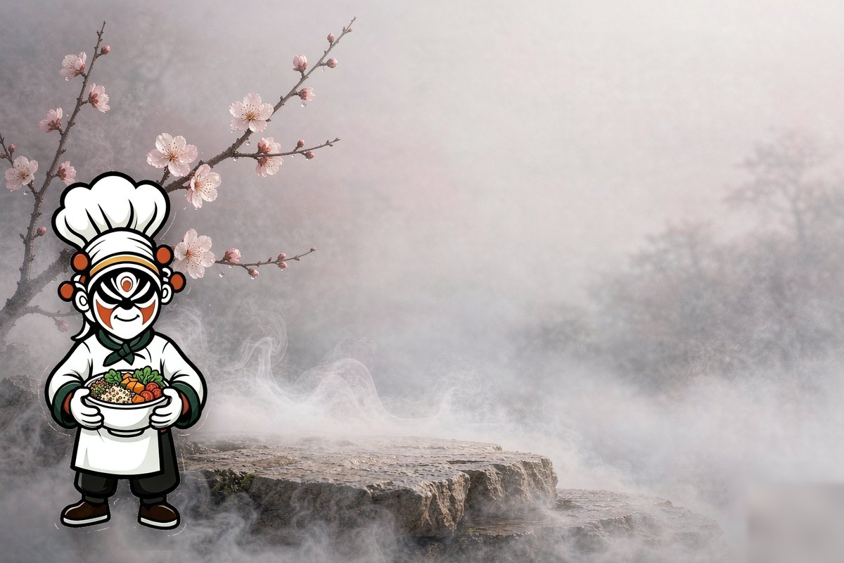 Oriental Bite mascot in the Emei wellness scene