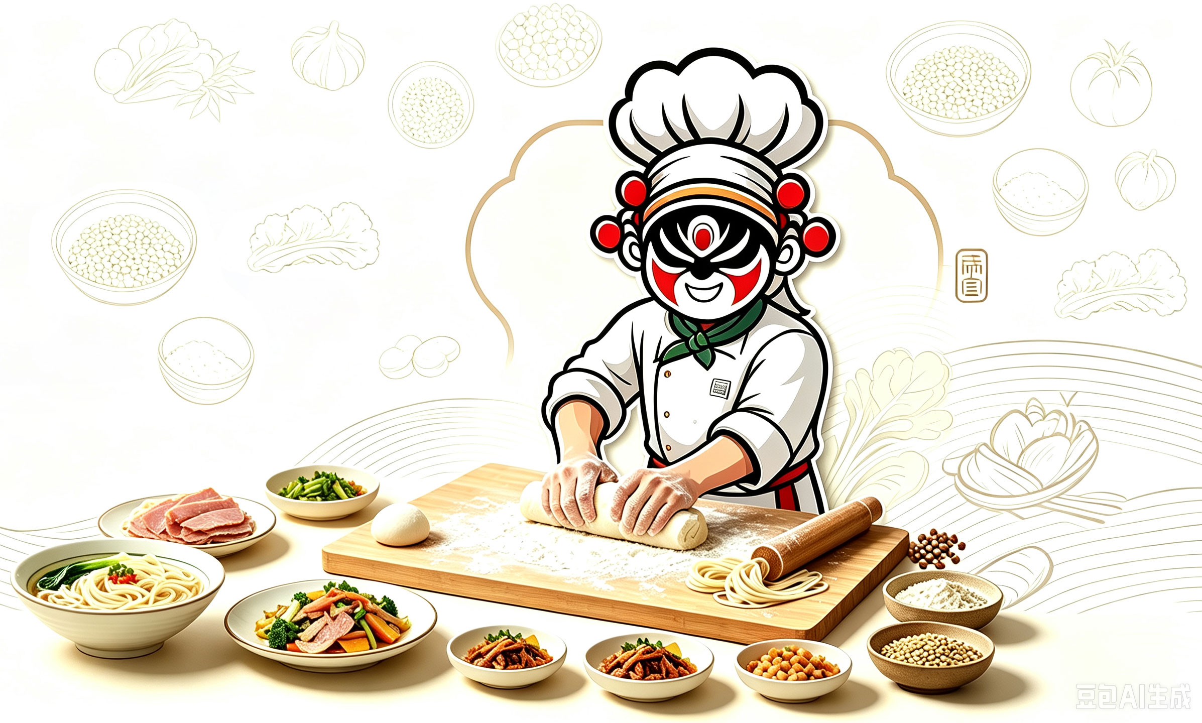 Cook Authentic Chinese Light-Food Recipes — Chef making noodles