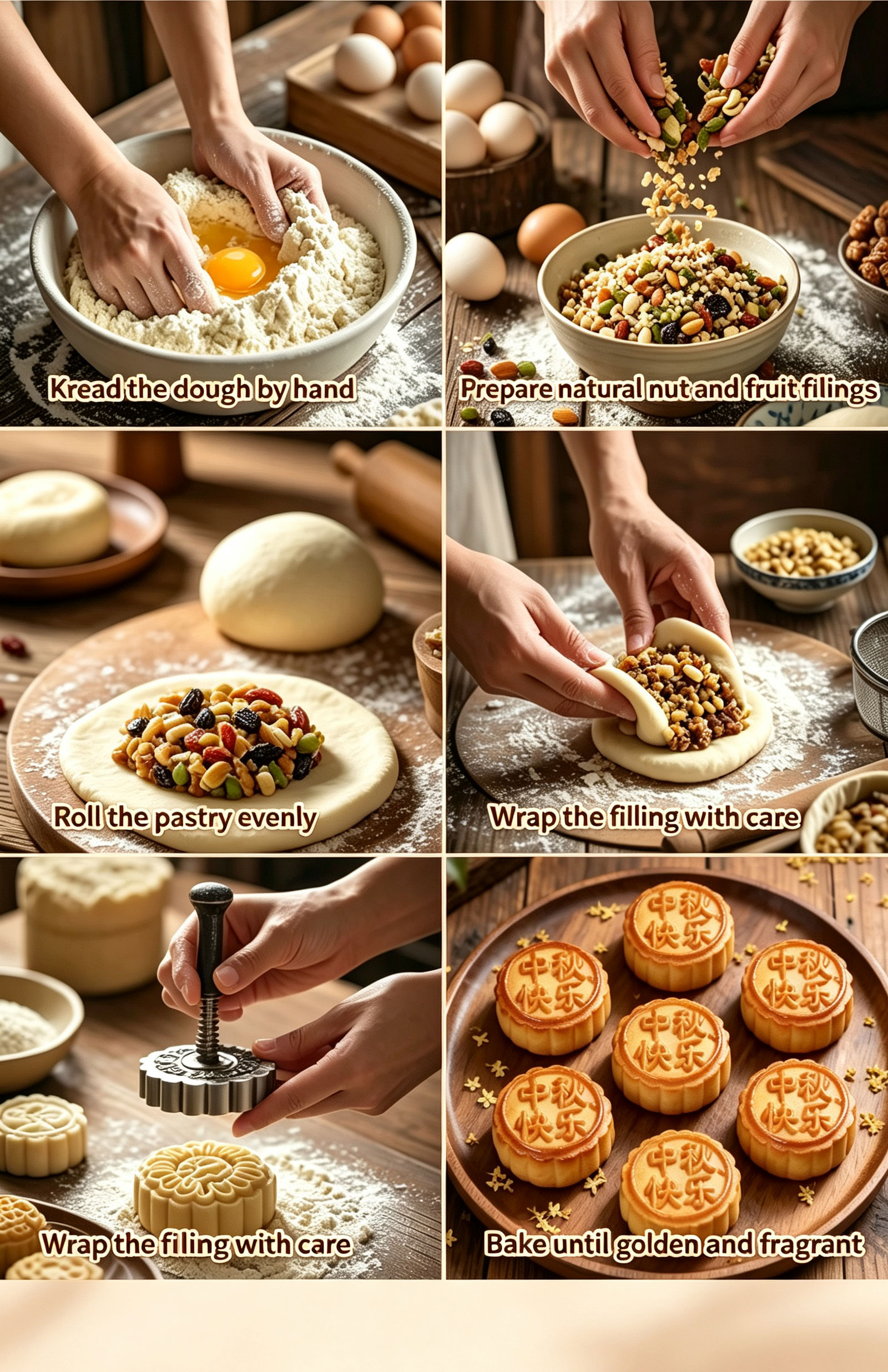 Crafting Oriental Low-Calorie Mooncakes — Handmade & Lightly Sweetened