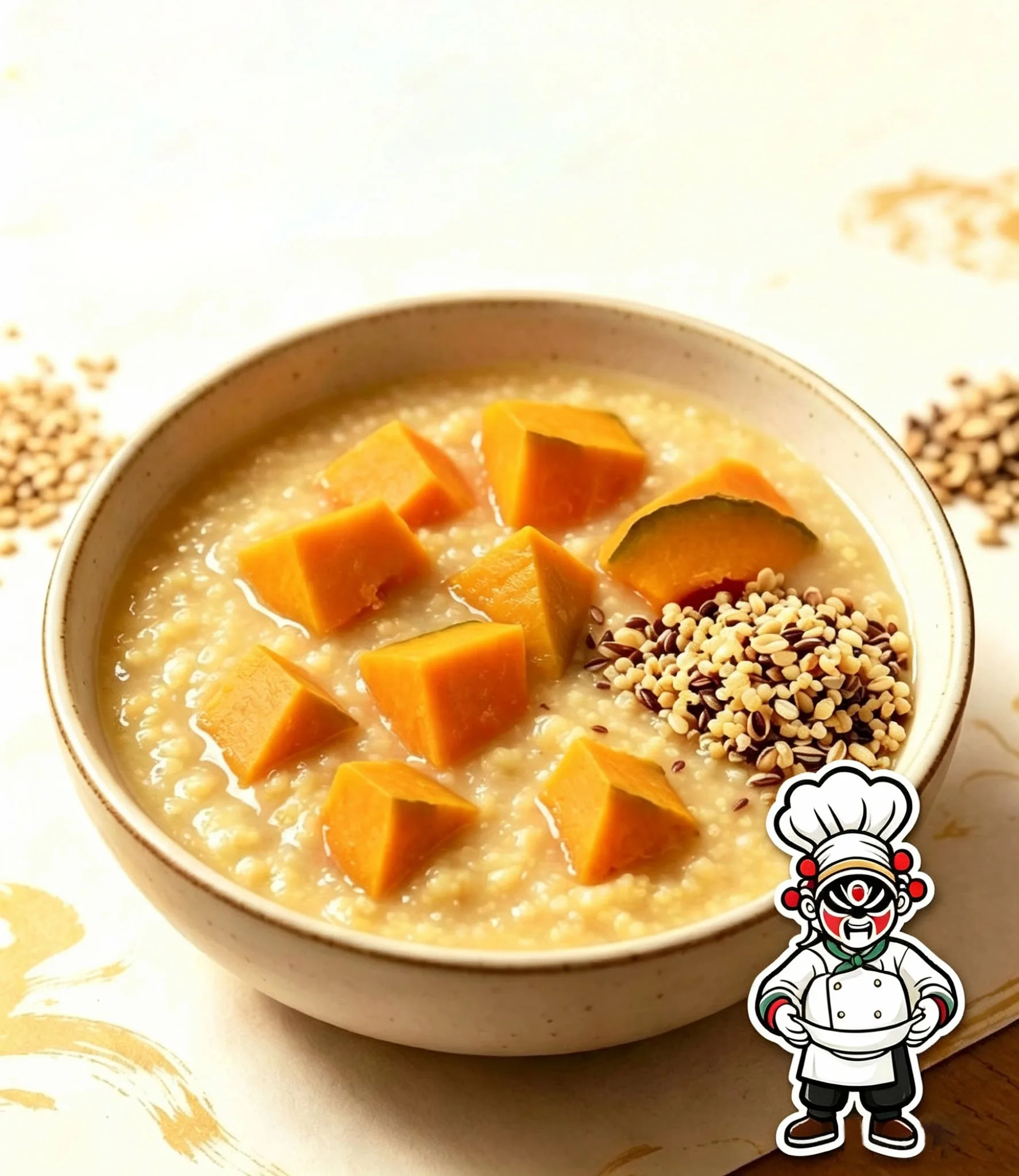 Kung Fu Taiji Pumpkin Millet Bowl — warm Chinese wellness bowl