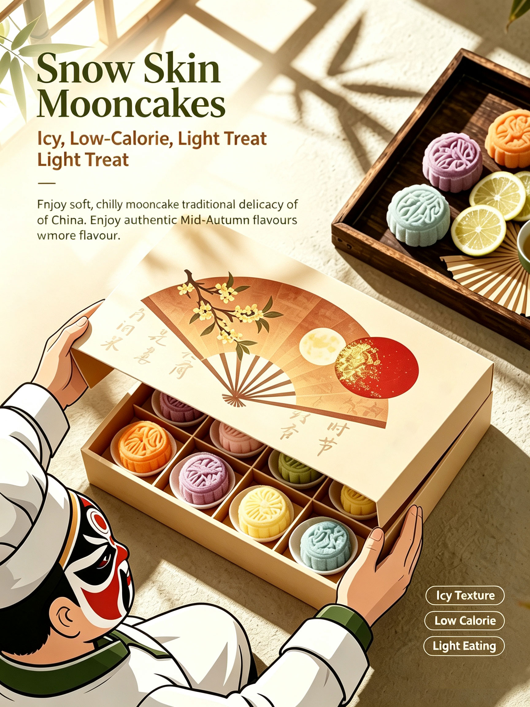 Snow Skin Mooncakes — Icy, Low-Calorie, Light Treat