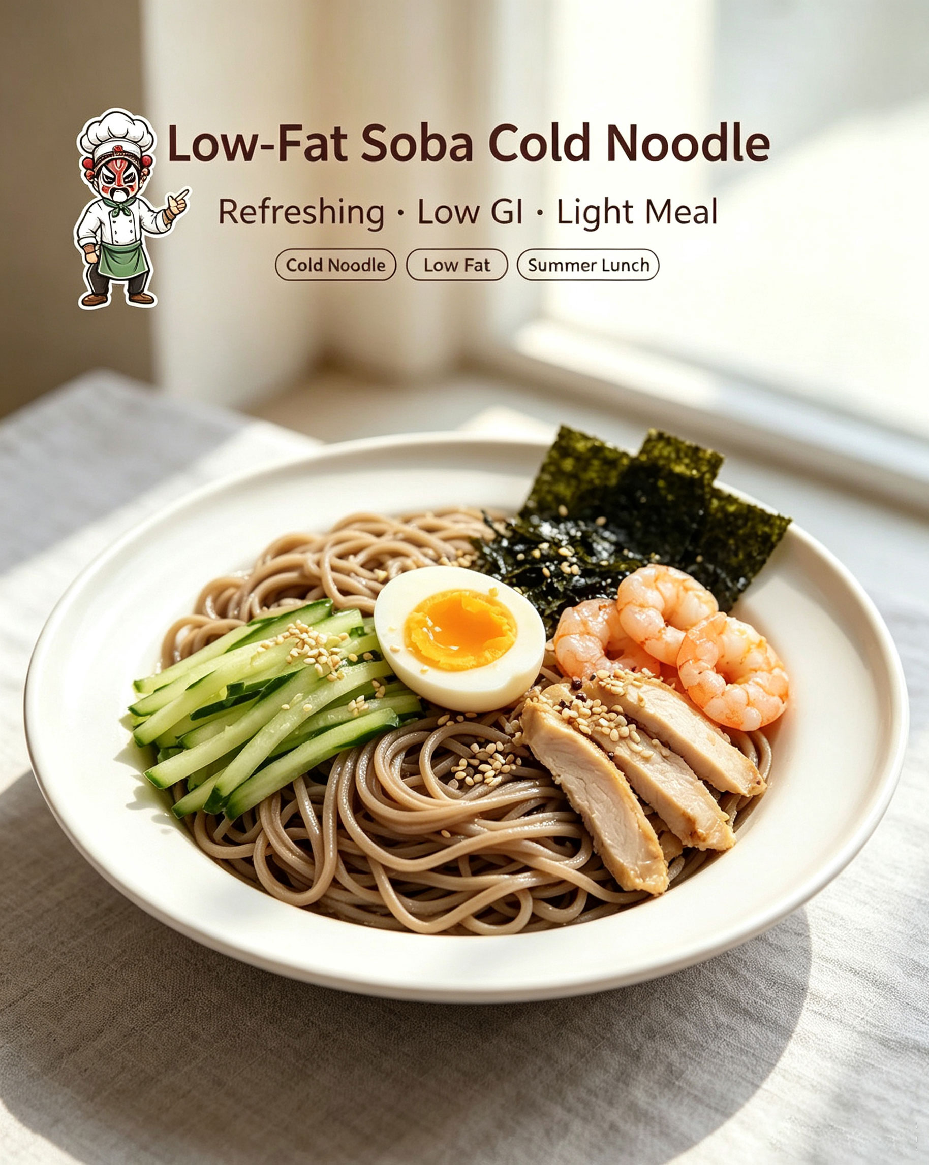 Low-Fat Soba Cold Noodle — Refreshing · Low GI · Light Meal