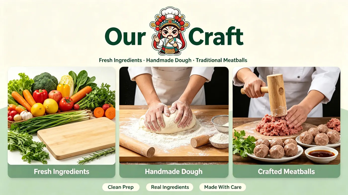 Our Craft — Fresh Ingredients, Handmade Dough, Traditional Meatballs